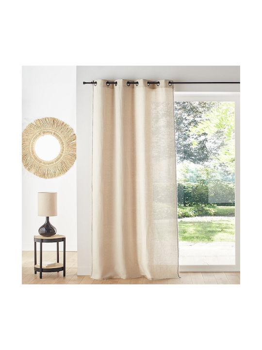 La Redoute Interieurs Vorhang mit Grommet Beige 350319125_6457_45 250x140cm