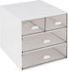 Kosmetikorganisator mit Schubladen Weiß 17x15,5x14,5cm