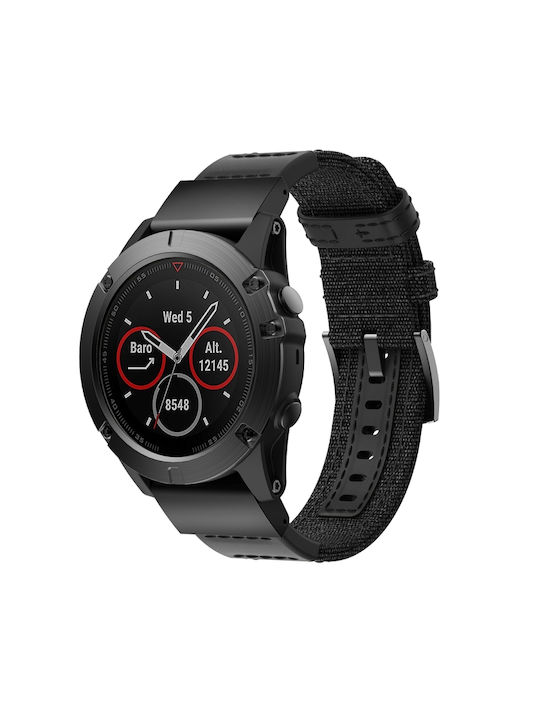 Leather Strap Black Fenix 5X 5X Plus Skroutz.cy