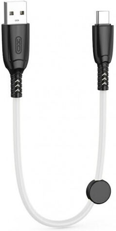 XO NB247 USB 2.0 Cable USB-C male - USB-A Λευκό 0.25m 16.005.0311