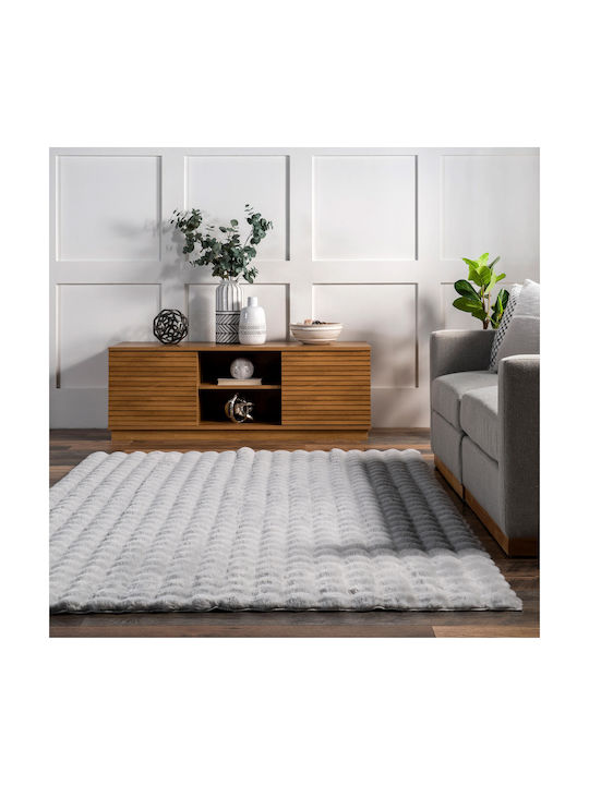 Saray Home Solid Design Rug Rectangular Furry Grey