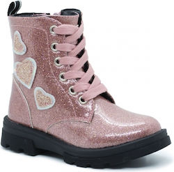 Conguitos Kids Patent Leather Boots Pink