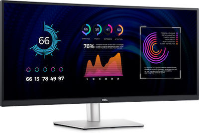 Dell P3424WE Ultrawide IPS Curbat Monitor 34" QHD 3440x1440 cu Timp de Răspuns 8ms GTG