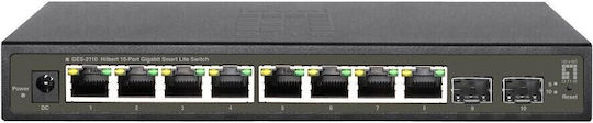 Level One GES-2110 Hilbert Managed L2 Switch με 8 Θύρες Gigabit (1Gbps) Ethernet και 2 SFP Θύρες