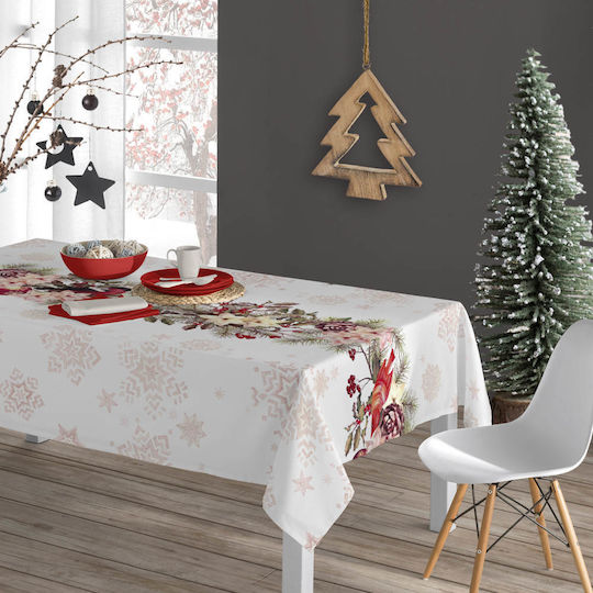 Borea Christmas Tablecloth Square Fabric Multicolour L90xW90cm.