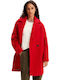 London Women's Red Coat with Buttons