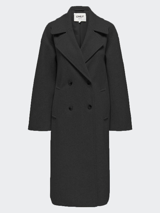 Only Wembley Γυναικείο Μαύρο Παλτό Oversized με...