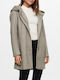 Women's Walnut Melange Coat with Hood
