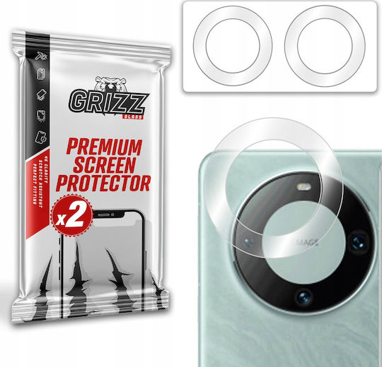 GrizzGlass Hybridglass Camera Protection Tempered Glass Transparent for the Huawei P60 Pro