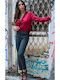 Women's Fabric Trousers Slim Fit Gray