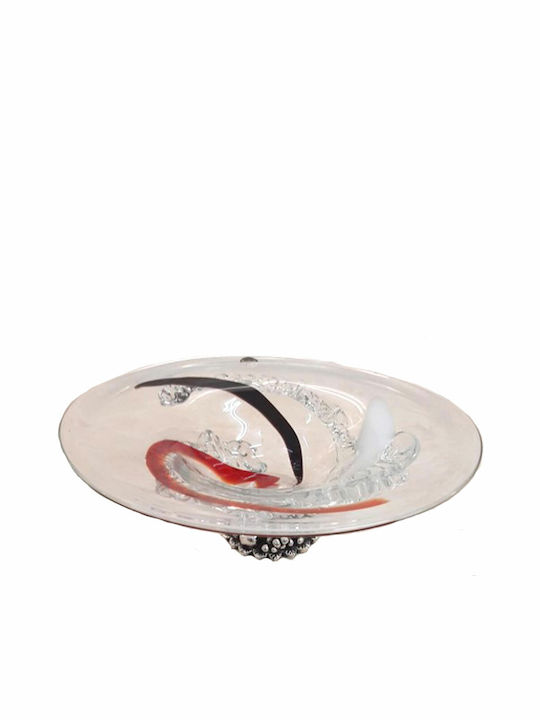 Decorative Bowl Pedestal Multicolour 34x34x13cm