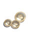 Fundamental Bol Decorativ Metalic Auriu 21x13cm 1buc