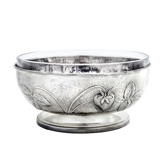 Savvas Design Декоративна купа Silver С Поднос Сребрист 22x22см 1бр
