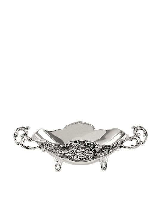 Decorative Bowl Pedestal Silver