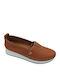Γυναικεία Slip-On Δερμάτινα Καφέ