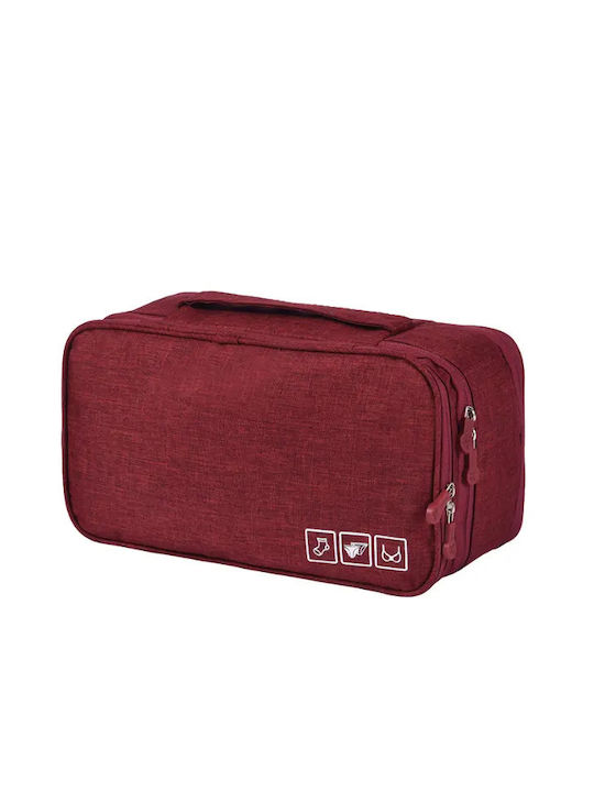 Smart Travel Toiletry Bag in Red color 27cm