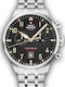 Swiss Military by Chrono Men's Watch 43mm Chronograph Battery with Silver Stainless Steel Bracelet