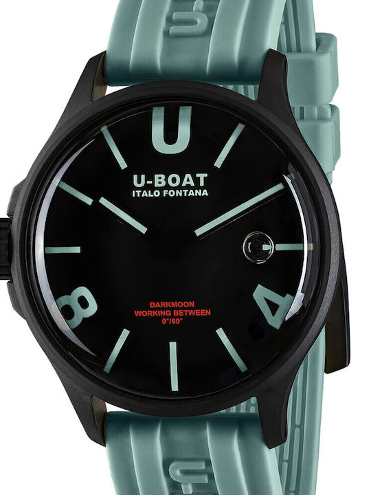 U-Boat Darkmoon Uhr Batterie mit Kautschukarmband