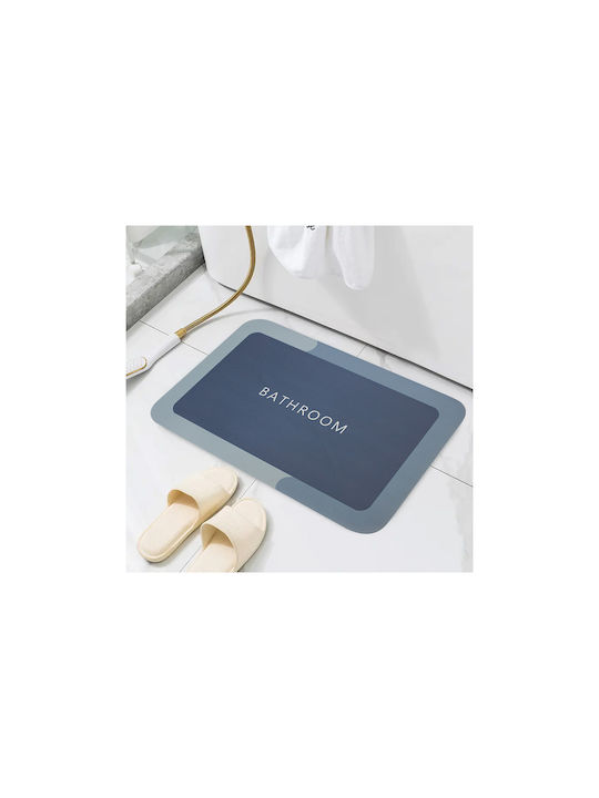 Keskor Non-Slip Bath Mat Bathroom 53180-1 Blue 60x40cm