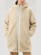 Women's Short Parka Jacket Double Sided for Winter Beige