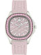 Women's Watch with Pink Rubber Strap