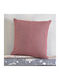 Rythmos Dekorativer Kissenbezug Luna aus 100% Baumwolle Burgundisch 40x40cm