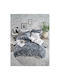 Mardim Σεντόνι King Size με Λάστιχο 180x200+30εκ. Γκρι