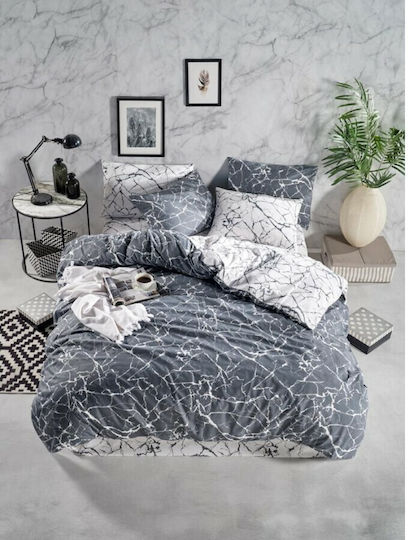 Mardim Чаршаф King Size с Ластик 180x200+30см. Избор на цвят 30072-19 Сив