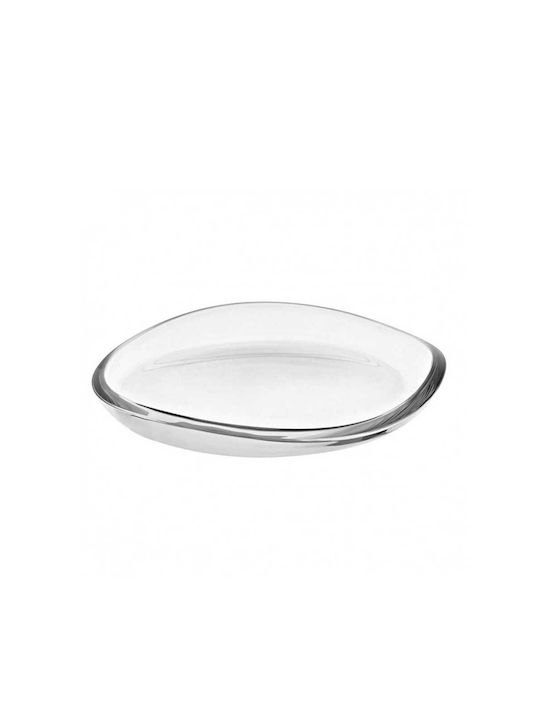 Oval Glass Serving Platter Transparent