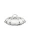 Savvas Design Silver Decorative Platter Transparent 28x24x13cm