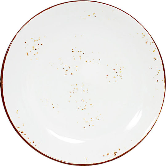 Dot Round Porcelain Serving Platter White Ø