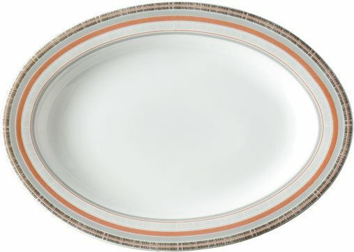 Van Kottler Servierplatte Oval aus Porzellan Weiß 6Stück