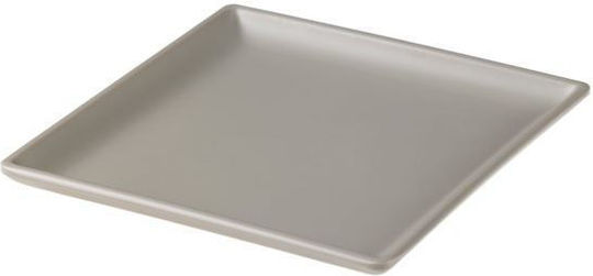 Leone Servierplatte Quadratisch Kunststoff Gray 17x17cm 3Stück