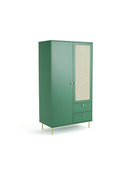 Redpop Zwei Türen Schrank mit 2 Schubladen Grün 100x55x185cm
