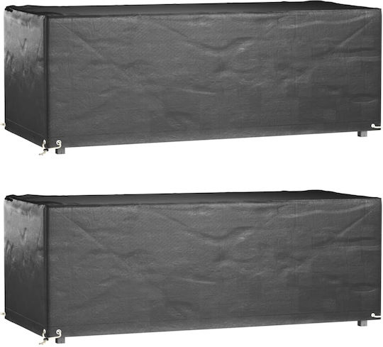 vidaXL Waterproof Couch Cover Black 192x82x65cm 2pcs