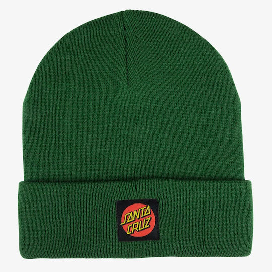 Classic Label Knitted Beanie Cap Green