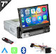 Car Audio System 1DIN (Bluetooth/USB/Apple-Carplay/Android-Auto) with Touch Screen 7"