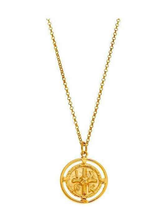 Necklace Constantine Amulet from Gold Plated Silver