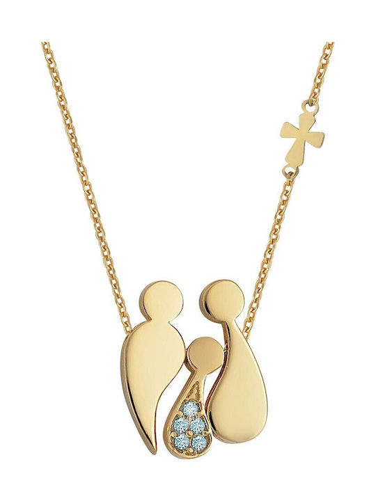 Verorama Family Necklace Made of Gold Plated Si...