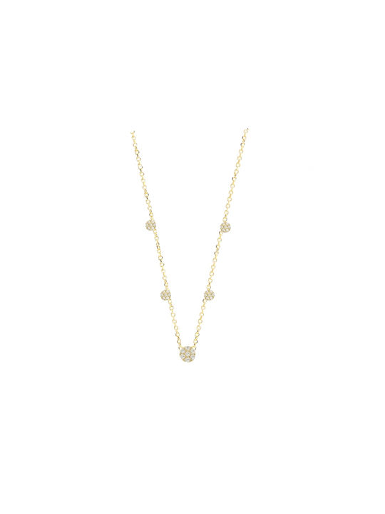 Art d or Necklace from Gold 9 K with Zircon