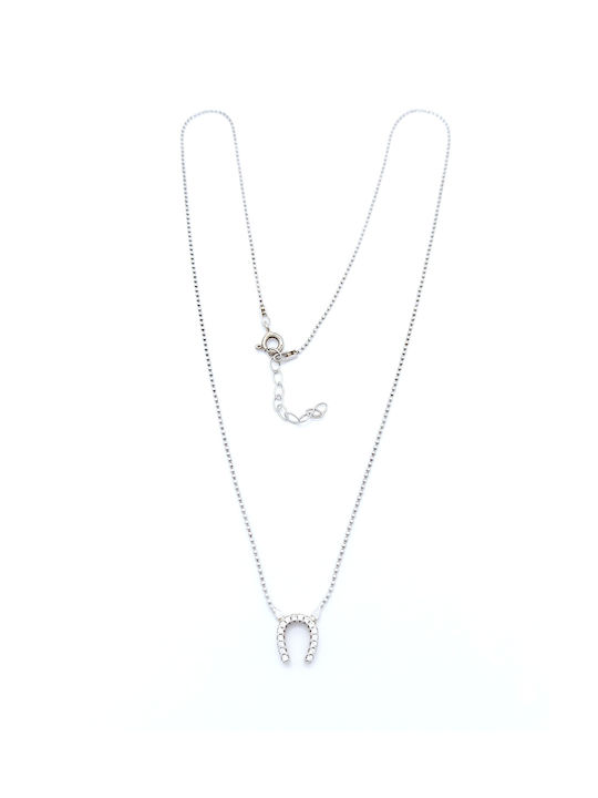 PS Silver Necklace from Silver with Zircon