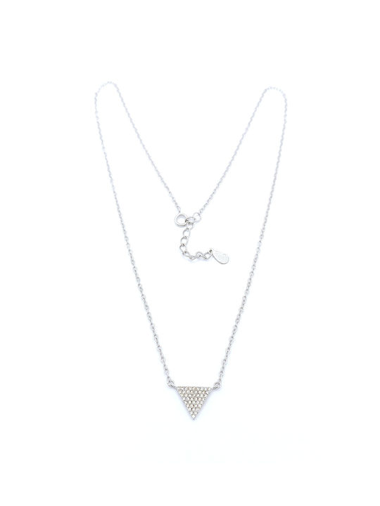 PS Silver Necklace from Silver with Zircon