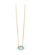 George Art Jewels Lucky Charm Necklace Made of 14K Gold Turquoise