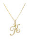 Ortaxidis Monogramă "K" din Aur 14K