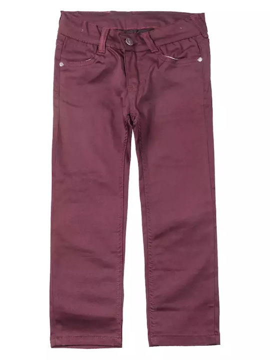 Pantaloni din Material Textil pentru Copii Burgundy OE230921