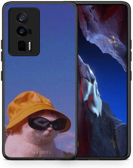 Smartfits Cat Diva Задна корица Син (Poco F5 Pro)
