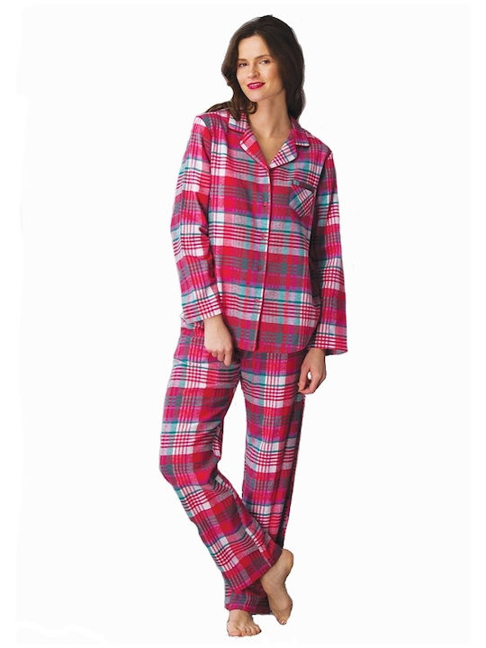 Key Winter Damen Pyjama-Set Baumwolle