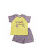 Dreams Set Top & Bottom Kids Pyjamas Yellow