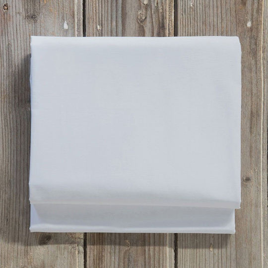 Nima Bettlaken Super-Doppel mit Gummiband 165x205+35cm. Unicolors White