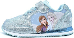 Frozen District Παιδικά Sneakers με Φωτάκια Γαλάζια